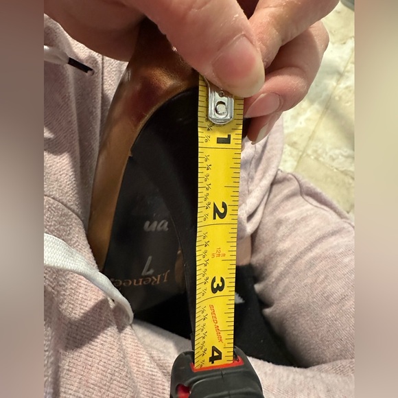 J. Renee Gold Bronze High Heel. Square Jewel Square Toe Vintage Look Sz 7. - Picture 16 of 16